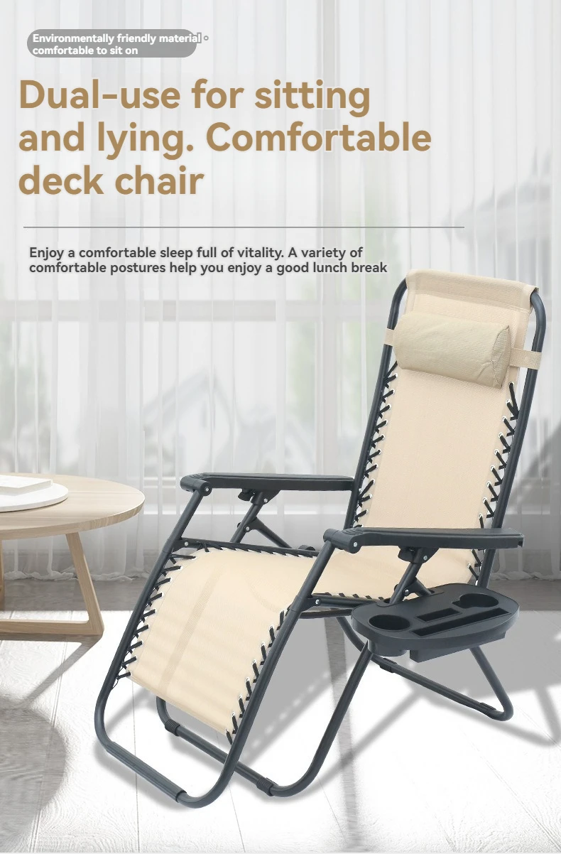 Folding Chair And Single Bed For Outdoor Furniture General Use Folding Beach Chair With Handle Chaise Longue