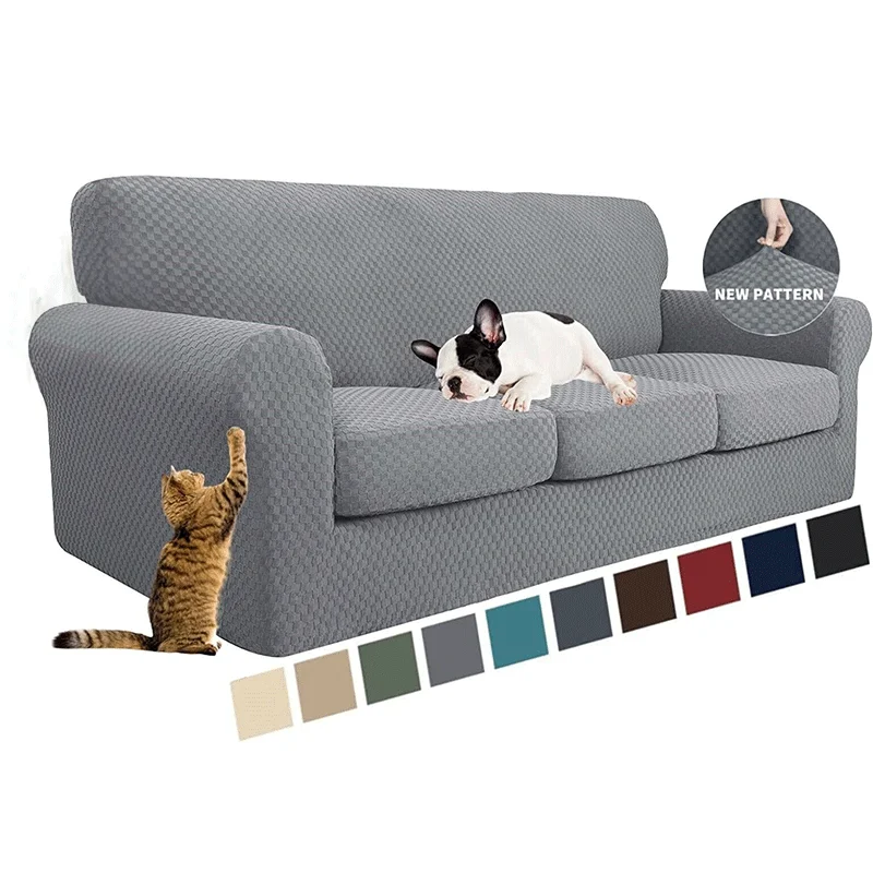 Эластичный 100% полиэстер высокого качества 3 местный чехлы Чехол для дивана для гостиной чехлы для мебели
