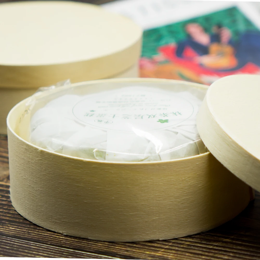 Biodegradable To go Box Put Pulp Pudding Pastry Foot Tart Cake Food Packing Board Round Wooden Chocolate Brie Cheese Boxes