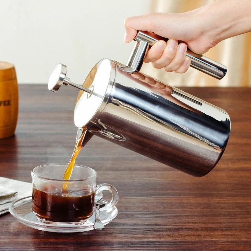 Hot Sale Modern Heat Resistant Coffee Tea Pot 100 ml Stainless Steel Coffee French Press