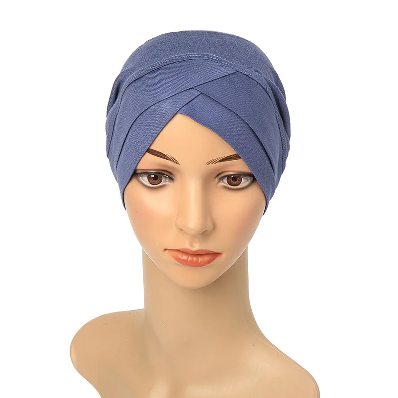 Высококачественный модал растягивающийся многоцветный нижний капюшон оптом индийский колпачок перекрещивающийся на лоб MSL05