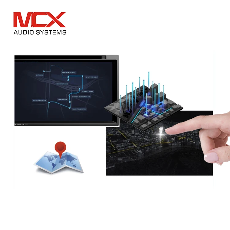 MCX Touch screen 6.95 inch Wince navigation system Map free update car GPS navigation audio multimedia