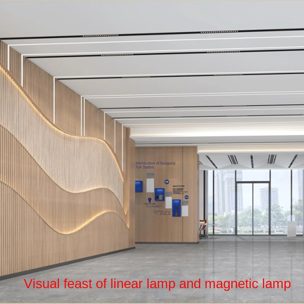 Ceiling Cabinet Strip Lighting U Channel Extrusion Black Surface Recessed Corner Gypsum Wall Plaster in LED Aluminum
