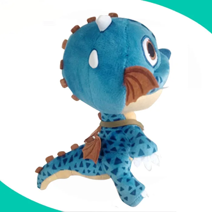 2024 Wholesale OEM 18cm cute small blue stuffed animals milk custom dragon plush toy