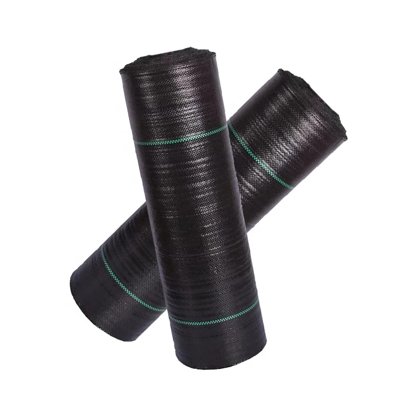 Greenhouse PP Woven Mesh Fabric Agricultural Black Plastic Gardening Mulch Film Ground Cover Weed Control Mat