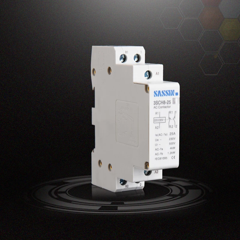 3SCH8-25 SASSIN 2P 25a AC mini Electrical Contactors