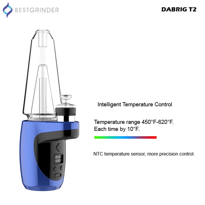 2021 Dabrig T2 Electronic hookah head Wax Concentrate Shatter Budder Dab Rig Kit 4 Heat Settings vs SOC