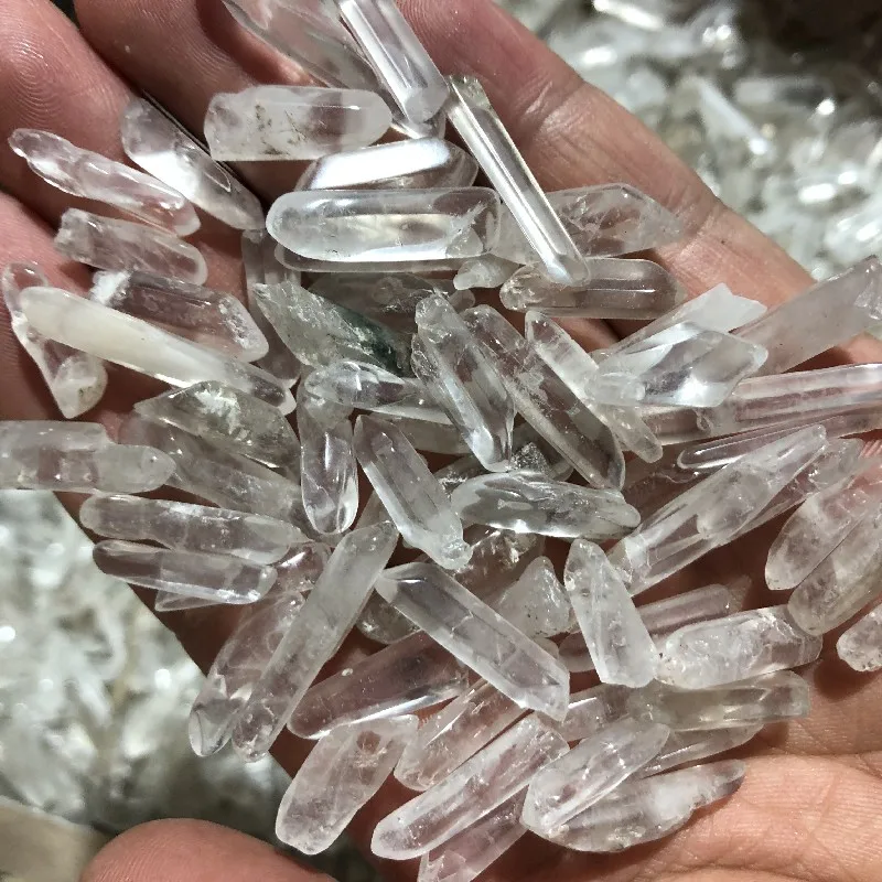 Wholesale High Quality Raw Crystal small size mini Terminated Point Clear Quartz Point Crystal Strip rough wand wands