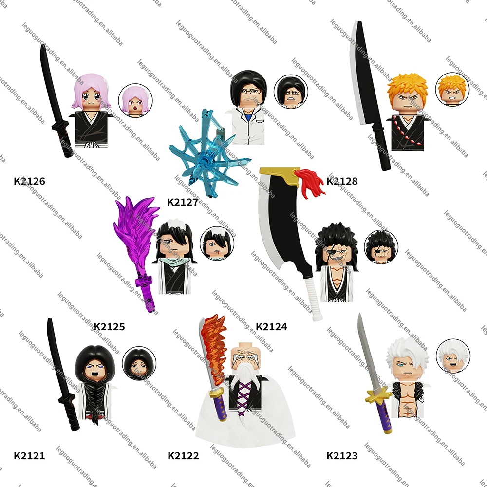 KDL816 Uzumaki аниме Unohana Retau Yamamoto Hitsugaya Toushirou Zaraki Kenpachi Ichigo мини-конструктор детские игрушки