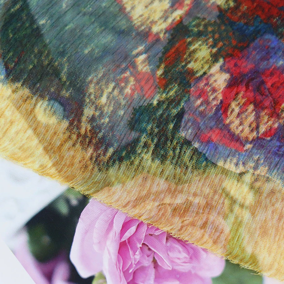 Print Fabric boho Factory Wholesale 100% Polyester Jersey Fabric Woven Breathable Customized Designs 1 Yard Plain 150cm