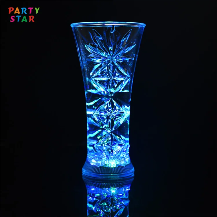 Wholesale Light Up Drinking Glasses Plastic Flashing Wine Party Decoration Acrylic Fun Plastic Cups