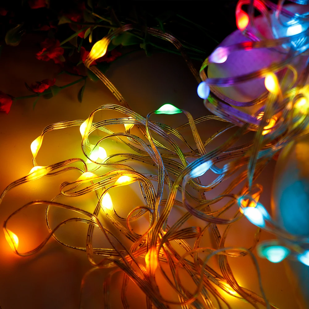 Kit-Model IP65 LED string lights 5V holiday lighting USB fairy lights with BT and wifi link