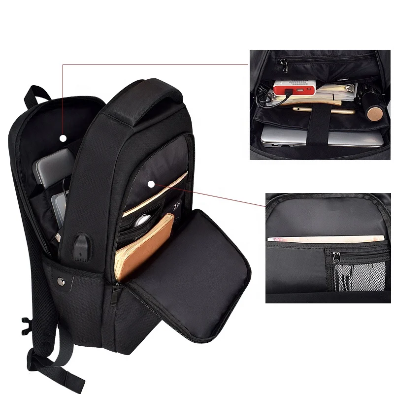 High Quality Stylish 12 14 14.1 Inch Men Women School Hiking Computer Backpack Laptop Bag With USB Charge Port For HP IBM Dell