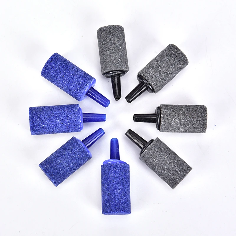 2/5/10pcs Aquarium Cylindrical Shape Air Stone Mineral Bubbles Release Fish Tank Punp Airstone Aeration Aerator Accessories