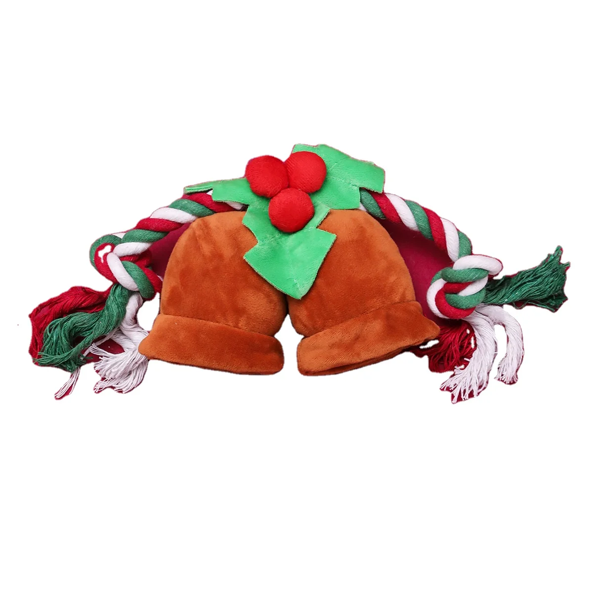 Hot Selling Wholesale Price Pet Plush Chew Toy Christmas Interactive Cotton Rope Toy Cute Alpaca Santa Disc Gingerbread-man