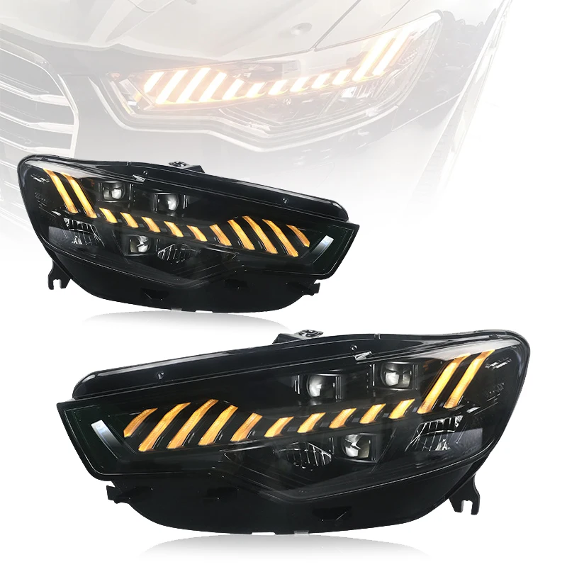 LED matrix headlights for audi A6 2012 2013 2014 2015 C7 DRL Headlamp upgrade A7 head lamp head light assembly
