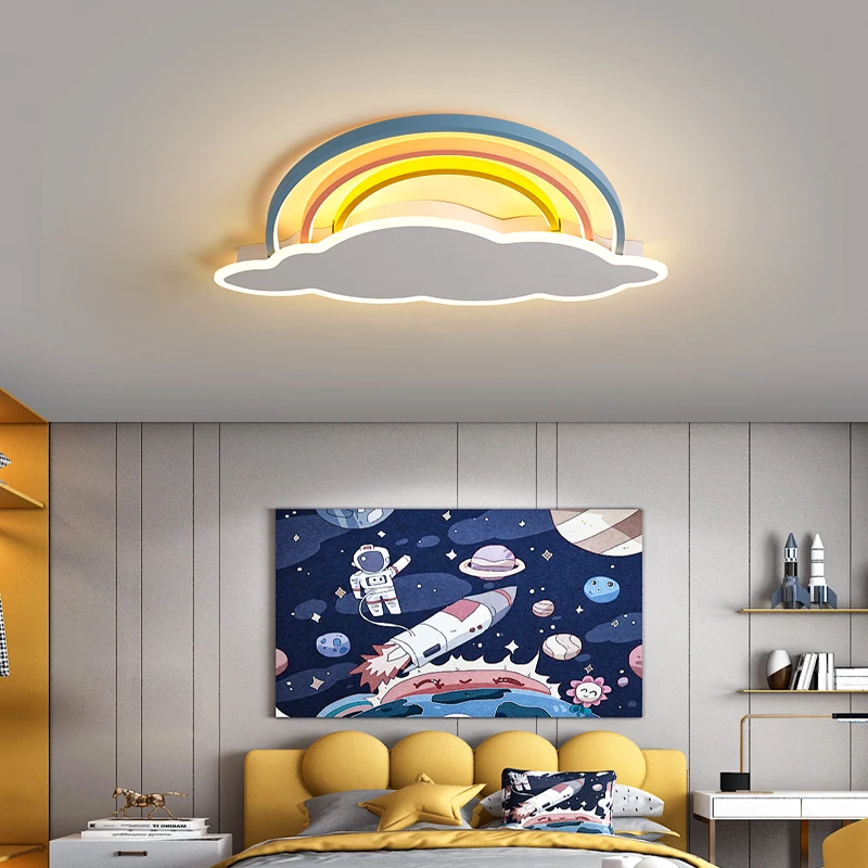China factory lovely cute sun Rainbow kids children ceiling light lamp for children bedroom