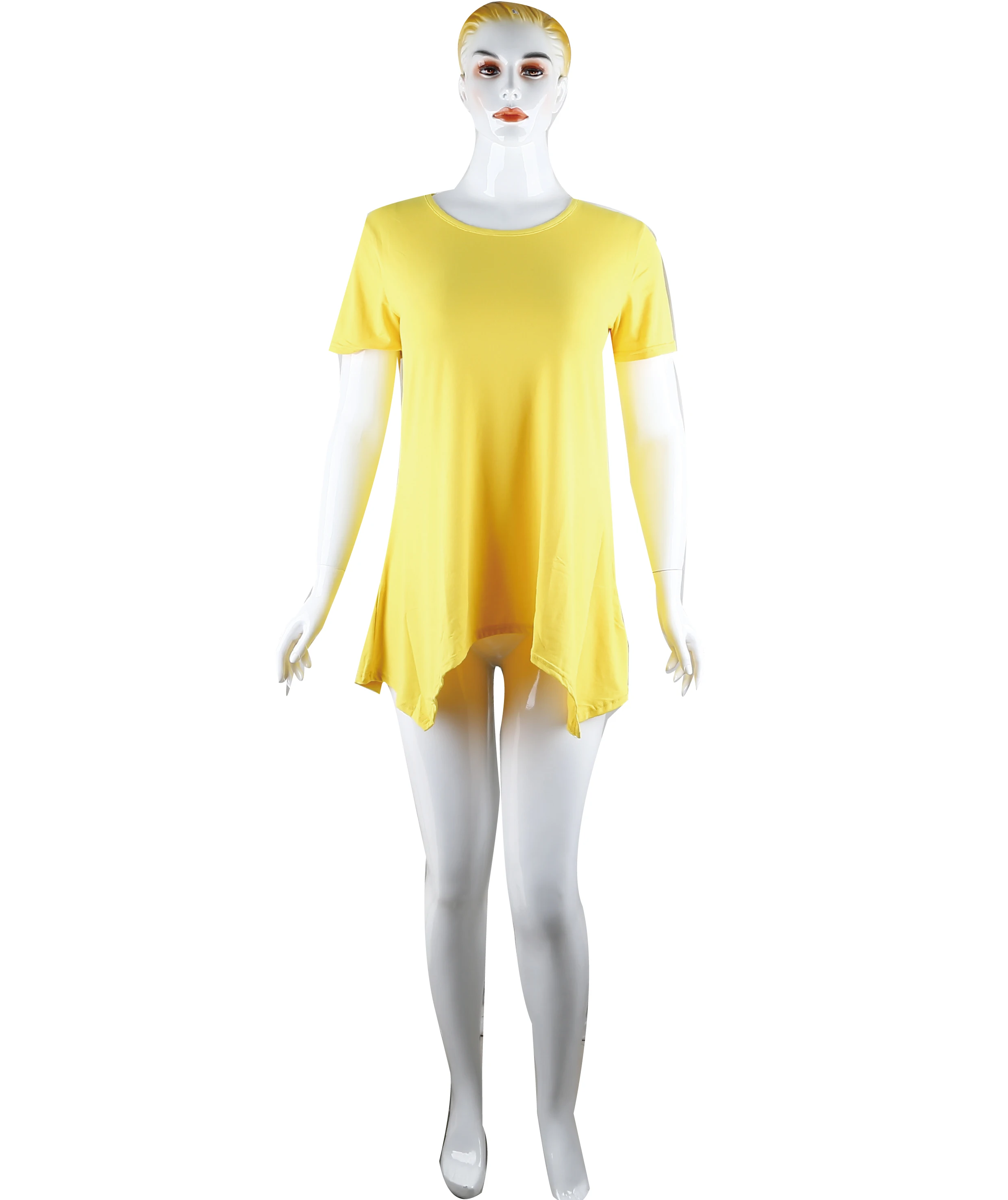 2022 Custom Stylish Summer Short Sleeve Basic Simple Round Neck Loose Fit Spandex Polyester Casual T Shirt Tops for Women