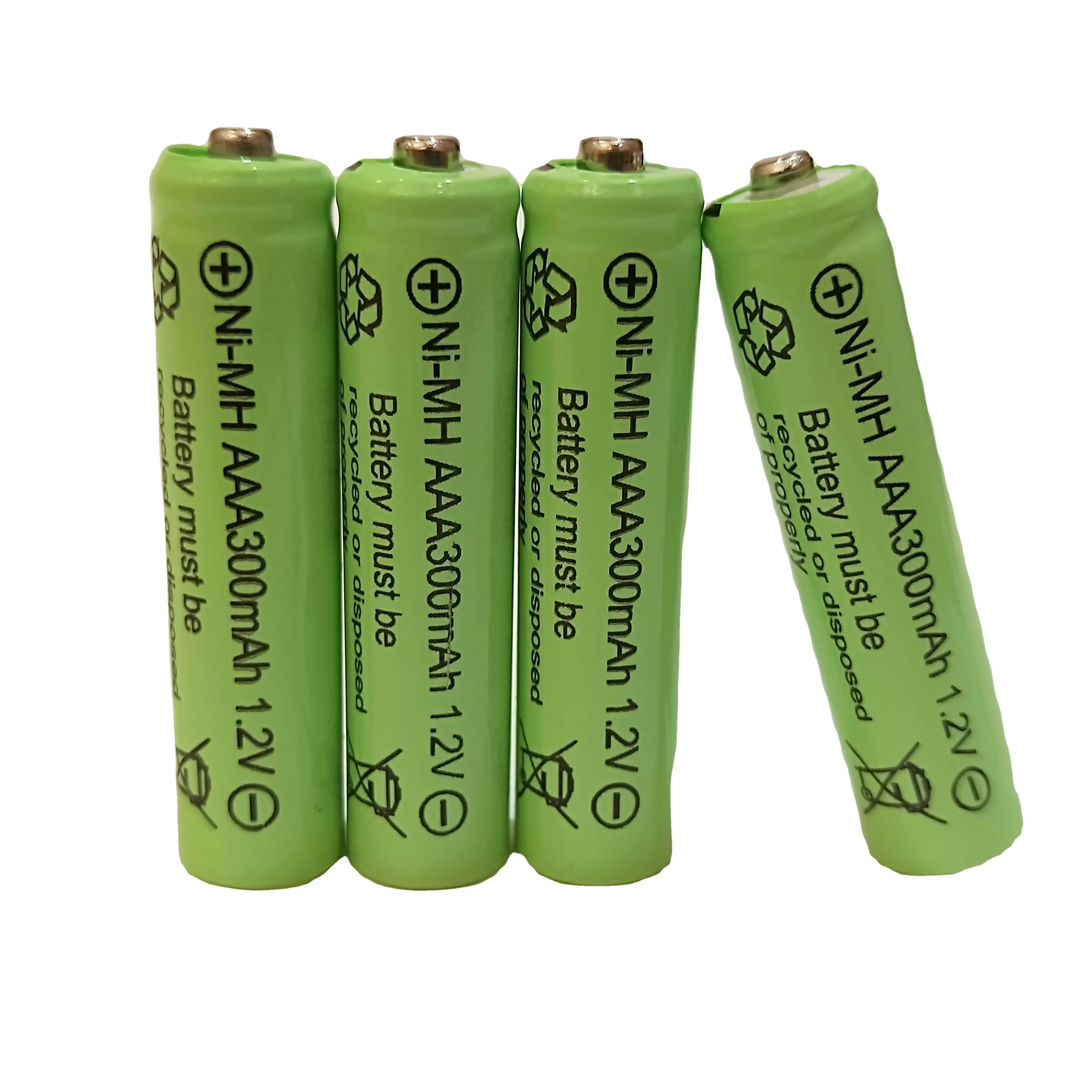
High Capacity NiMH AAA 1.2V 300mah Rechargeable Batteries for electronic toys 