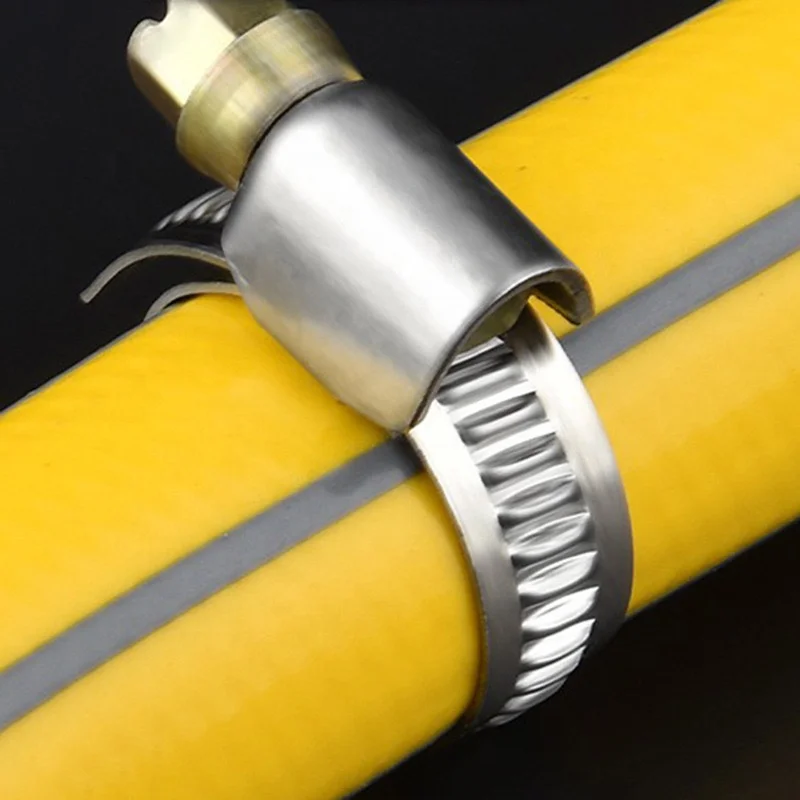 Adjustable Worm Gear Stainless Steel Clamp Clip with Plastic Handle Zinc-Finish Pipe Clamp