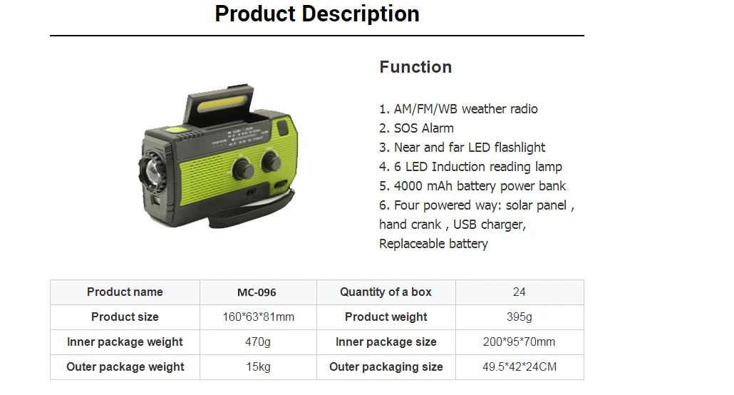 micro speaker solar fm radio mini am fm radio temperature alarm weather
