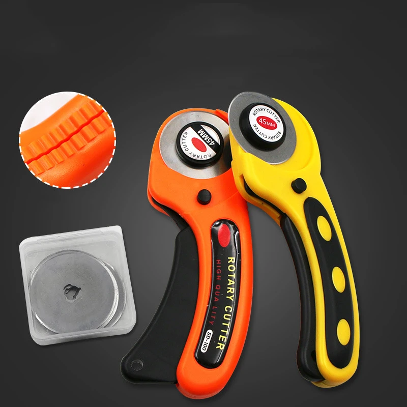 High Quality Rotary Cutter With 45 mm Wide Blade Autolock Rotary Cutter handle  knife Cutting Tool 45mm Rotary Cutters