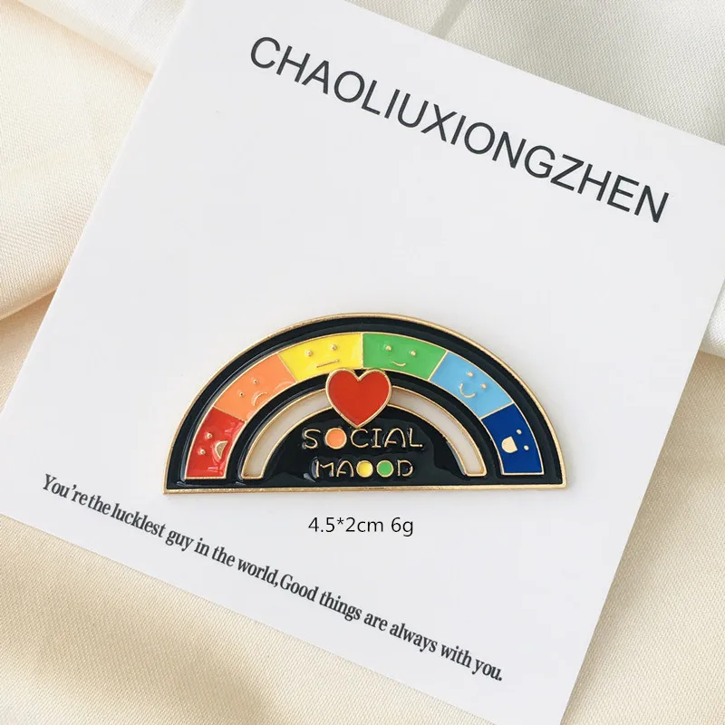 Hot Selling Brooch Personalized Sliding Social Electric Metal Badge Brooch