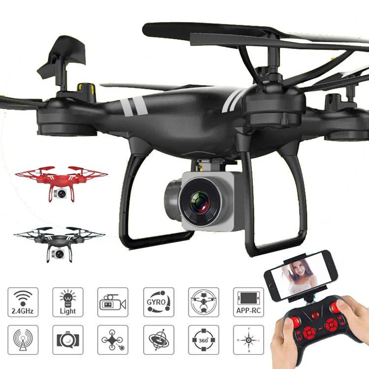 
Rc Drone Hd Camera Drone Wifi Fpv Hd Adjustable Camera For Rc Altitude Hold One Key Return/Landing/ Take Off Headless 