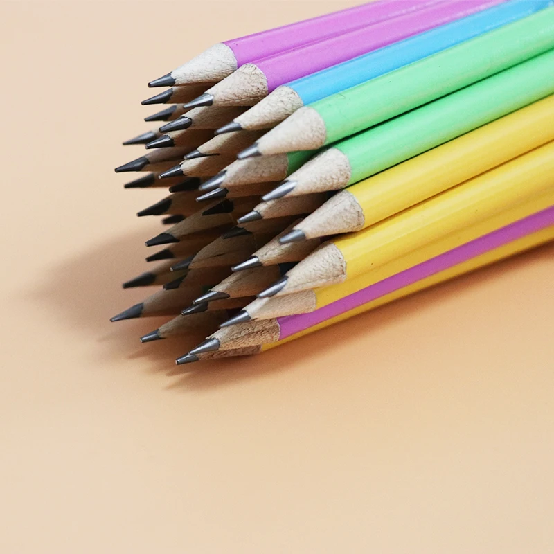 Wood Pencil Custom Logo Art Writing HB 2B Black Bag Cheap Set Body Good Lead Packing School Packaging Office Color Printing Type