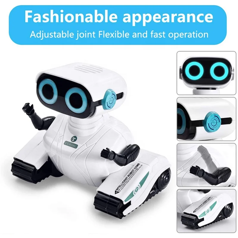 2.4G R/C 4 Channel Remote Control Robot With Sound And Lights Electric Mini Intelligent Robot Smart RC Robot Toys For Kids