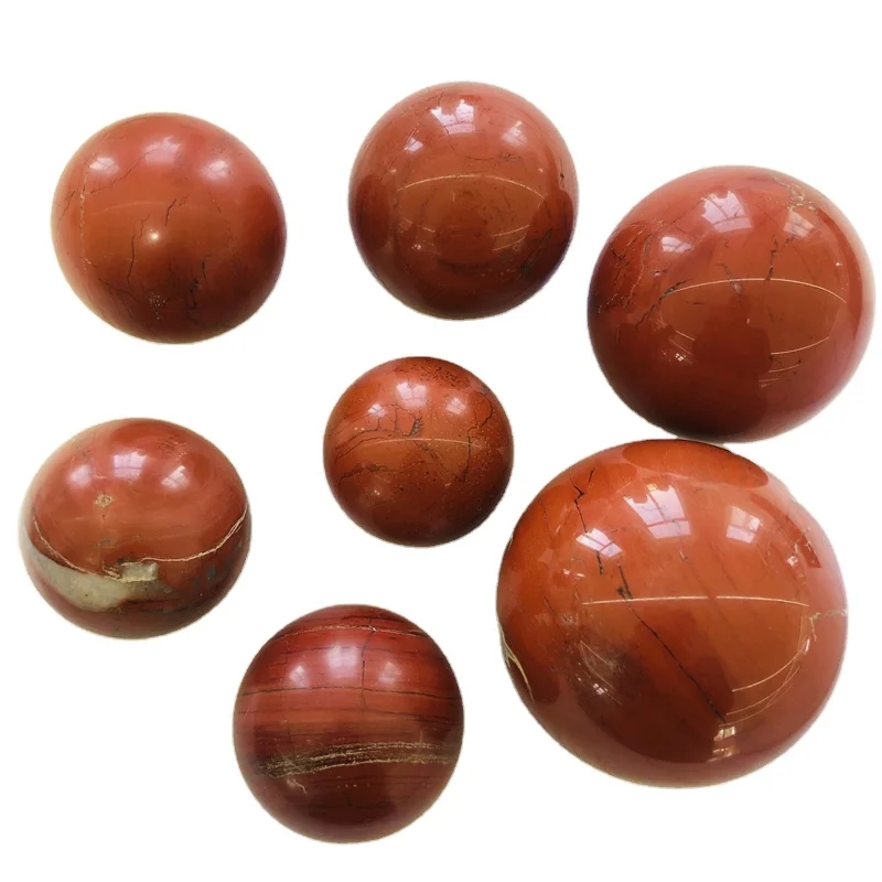 Wholesale Hot Sale High Quality Natural Polished Red Jasper Quartz Ball  Stone Sphere Crystal Crafts for Healing Decoration