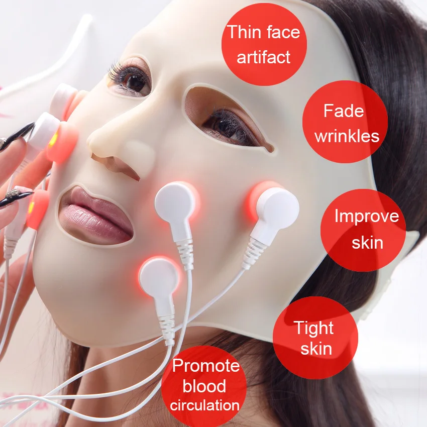 EMS vibrating facial beauty Massager Electric facial beauty mask anti-wrinkle massage facial SPA anti-aging mask
