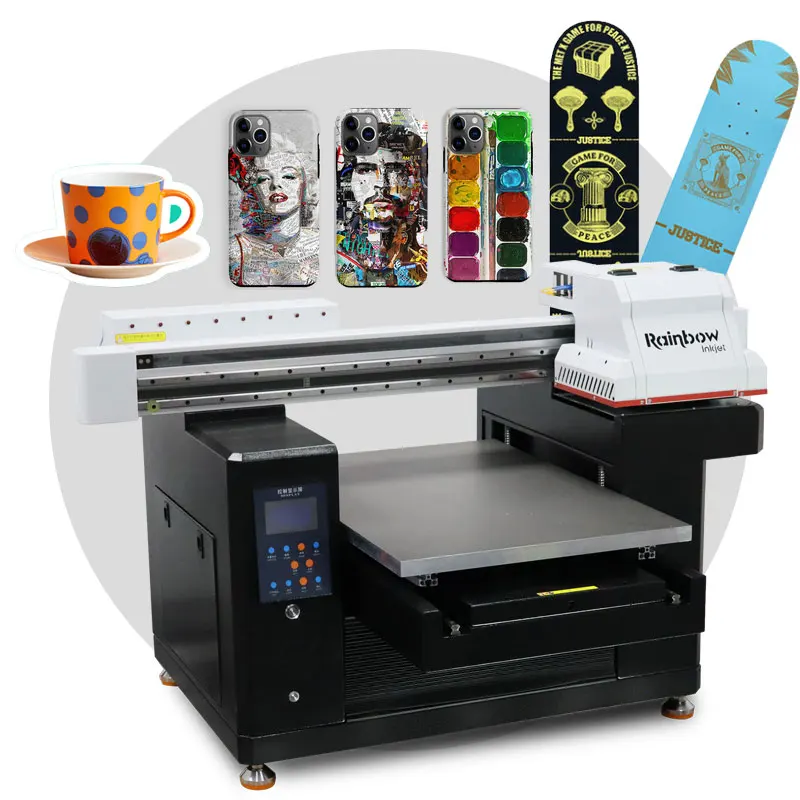 OUTSTANDING mobile phone covers printer 6040 A2 uv digital inkjet printing machine for synthetic leather