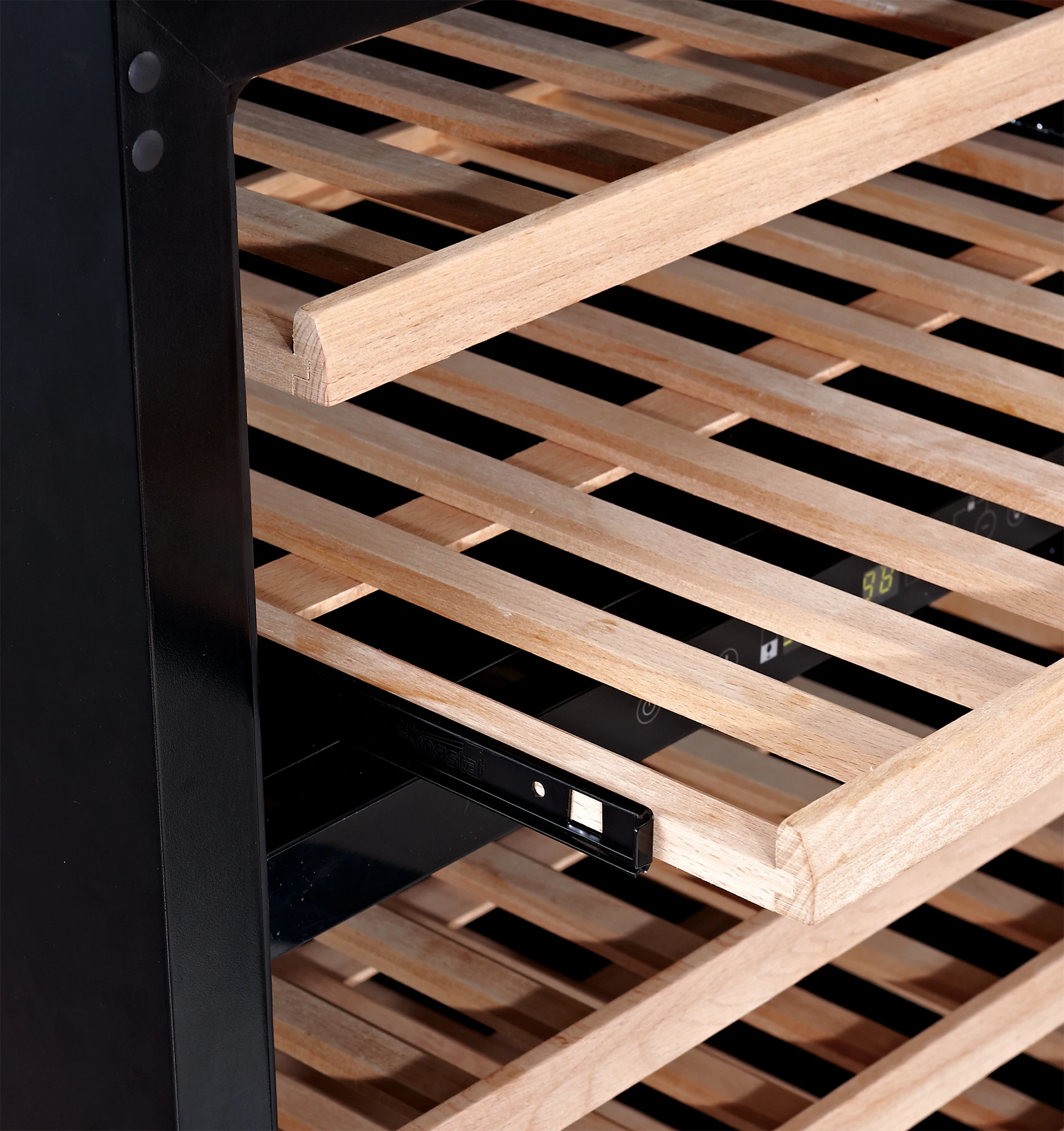 
165L 56-bottles Electric Fridge Cave A Vin Double Door Aluminium Wine Cooler 