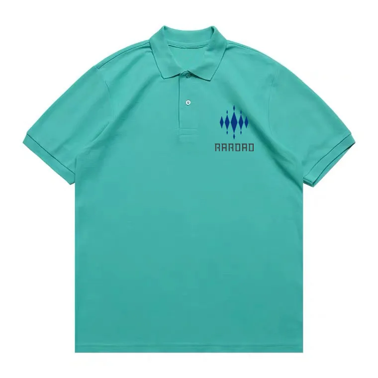 Мужская винтажная футболка для гольфа, черная Однотонная футболка большого размера из хлопка с принтом логотипа на заказ, одежда для улицы, лето