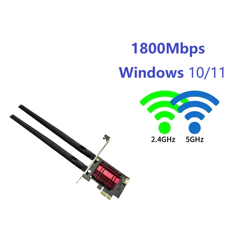Пользовательский логотип высокоскоростной Wi-Fi адаптер двухдиапазонный Ax1800 Wifi Bluetooth 5 3 PCIe беспроводная сетевая карта