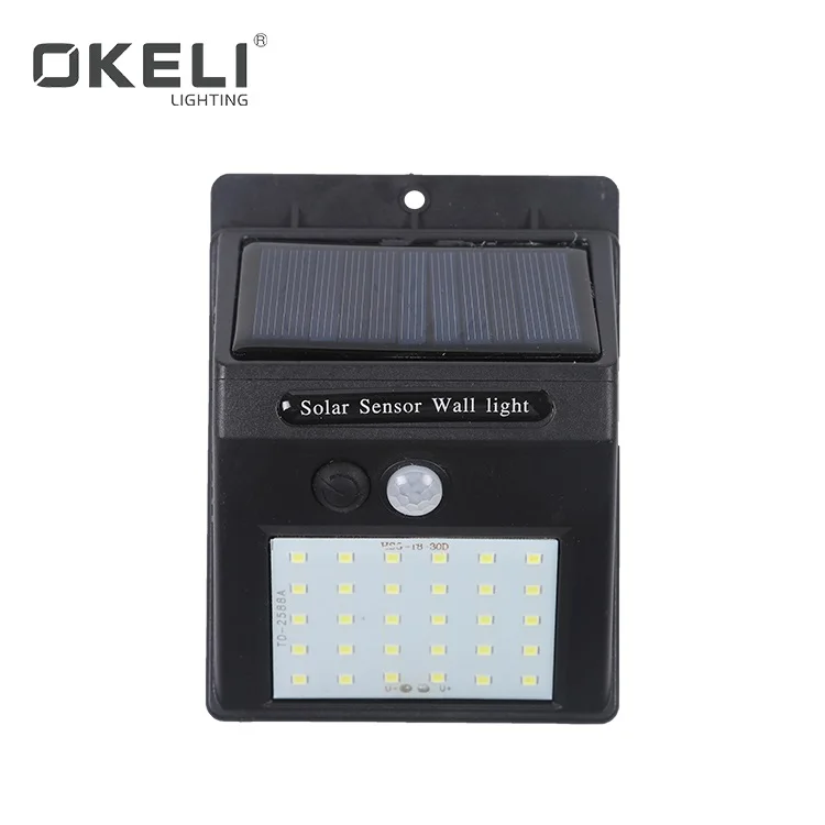 OKELI New Products House Waterproof LED Sensor Motion Solar Home Wall Light