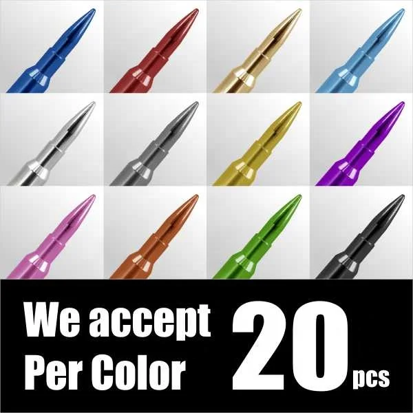 AM FM Radio Signal Aluminum Bullet Antenna Roof Decoration For Car / Suv / Truck / Vehicle