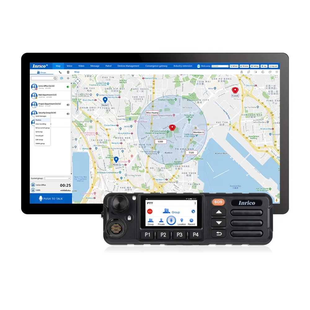 Inrico TM-7P мобильное радио wifi 3g 4g двухстороннее дальний иди и болтай walkie