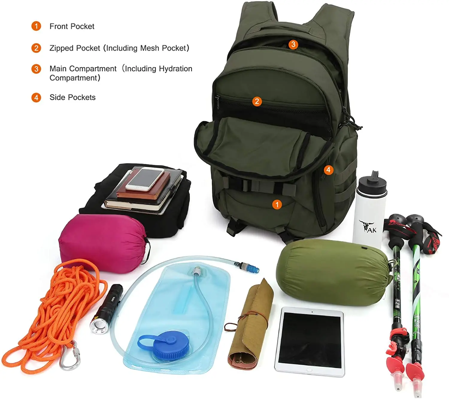 
Wholesale Factory Hip-Hop Personality Back Pack Customize Outdoor Sports Skateboard Bag Backpack 