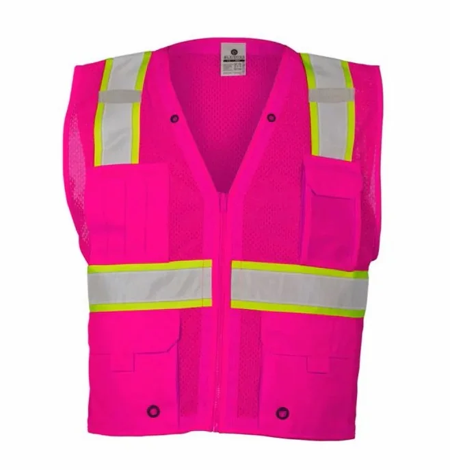 ANSI EN 20471 reflective gear for construction yellow workplace reflector jacket Class 2 Hi Vis Safety Vest