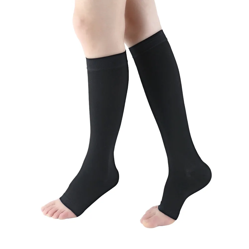 Anti-Varicose Anti-Slip Invisible Sweat Absorbing Elastic Plastic Leg Compression Socks