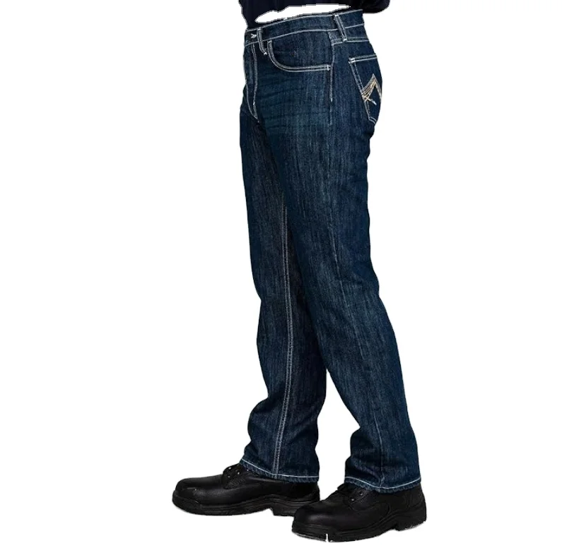 Vintage Western Work Denim Pants Fr Flame Resistant Relaxed Fit Jeans