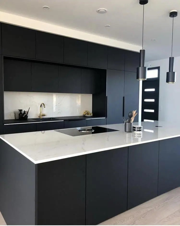 CBMmart Custom Kitchen Cabinet Manufacturer China Made Foshan Large Flat Pack Smart Frameless Light Oak Modern Kitchen Cabinet