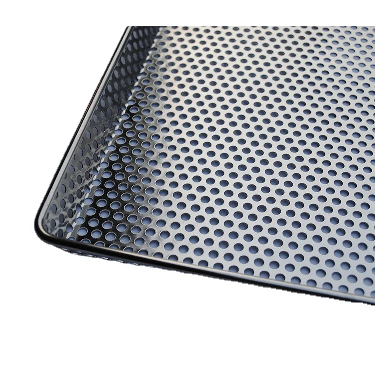 Polished Stainless Steel Food Grade Perforated Metal Trays Baking Pans Aluminum Perforated Tray