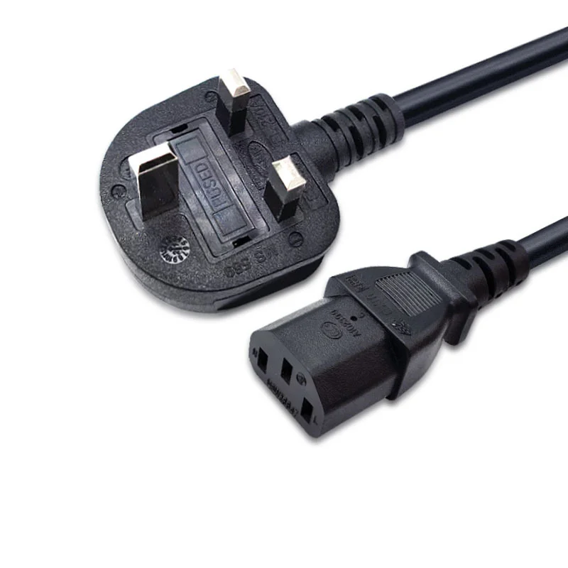 DOXCONN Cable Factory Sales UK Standard 3 Pin Plug Cable AC Power Cord Extension Cord Cable