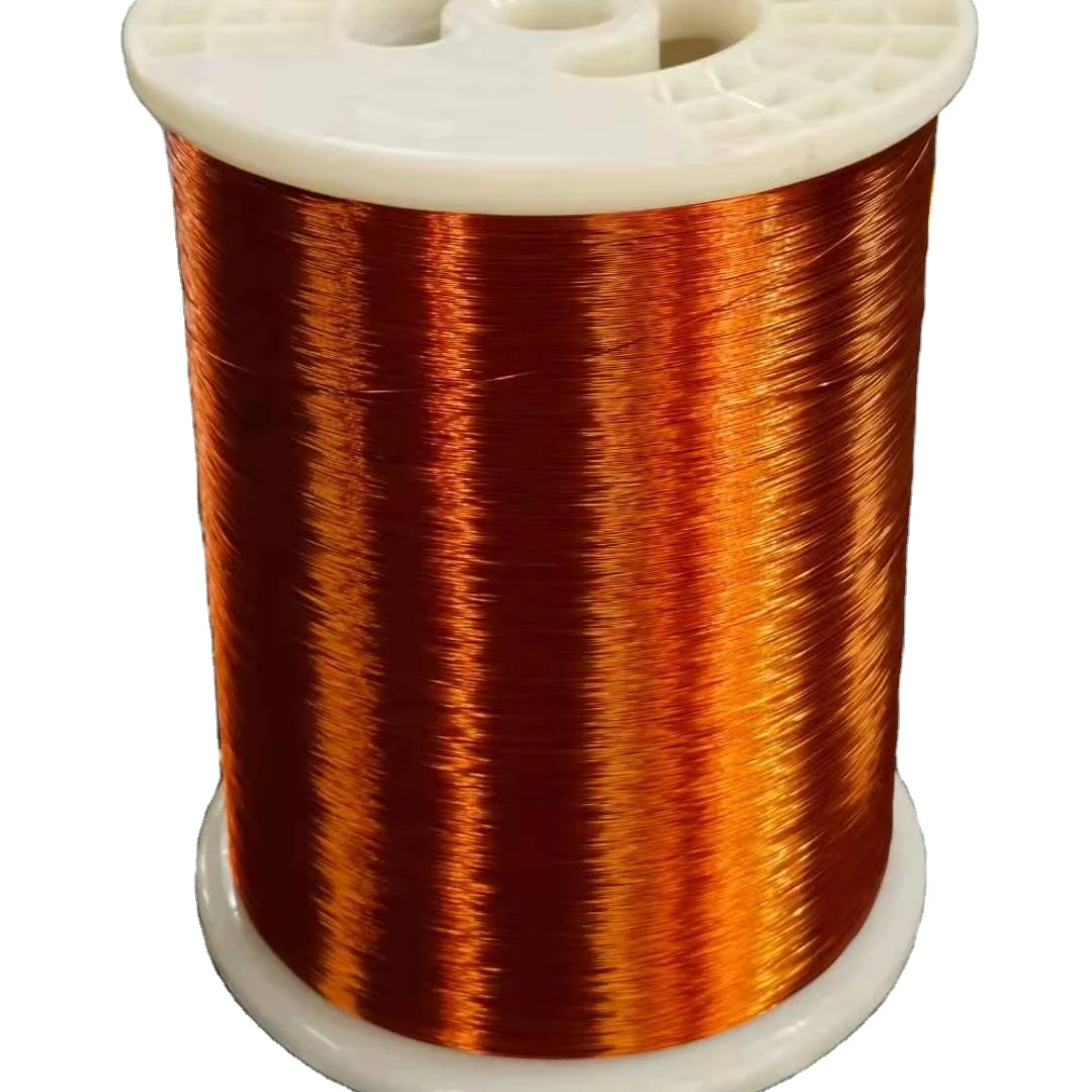 Factory supplier 40 AWG 0.08mm  155 solderable polyurethane enameled CCA wire for Transformer motor winding