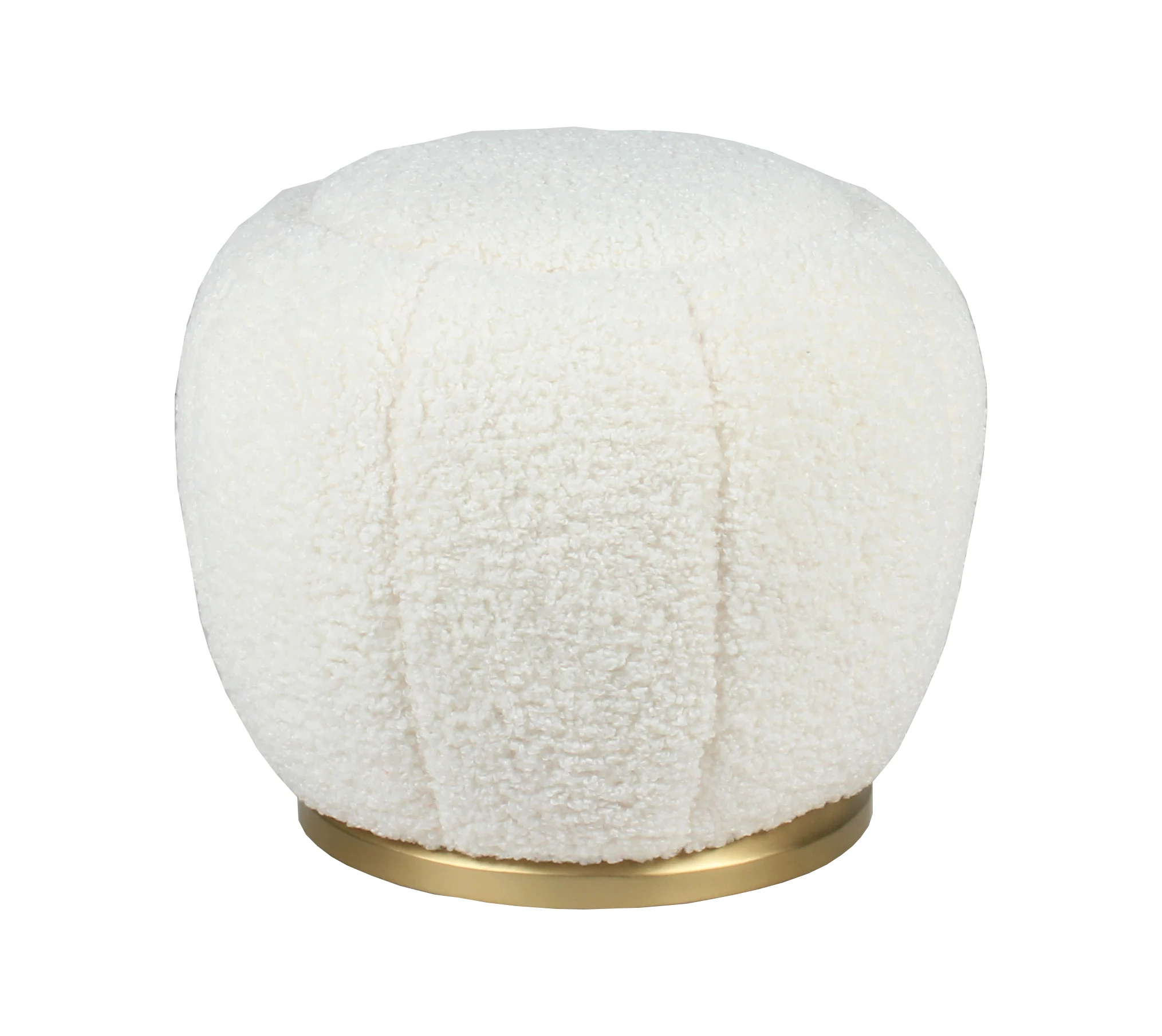 
White Teddy Woven Fabric Wooden Frame Footstool Pouf Ottoman Stool Tray 