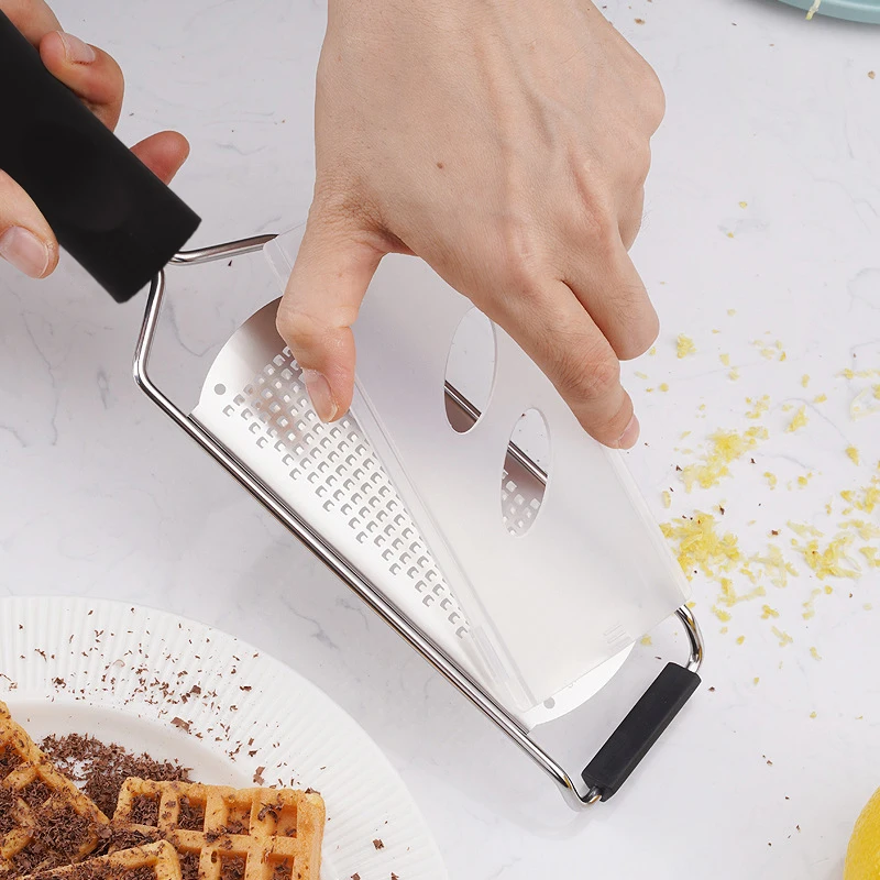 Hot Sale Stainless Steel Cheese Vegetable Grater Lemon Zester With PP Plastic Handle