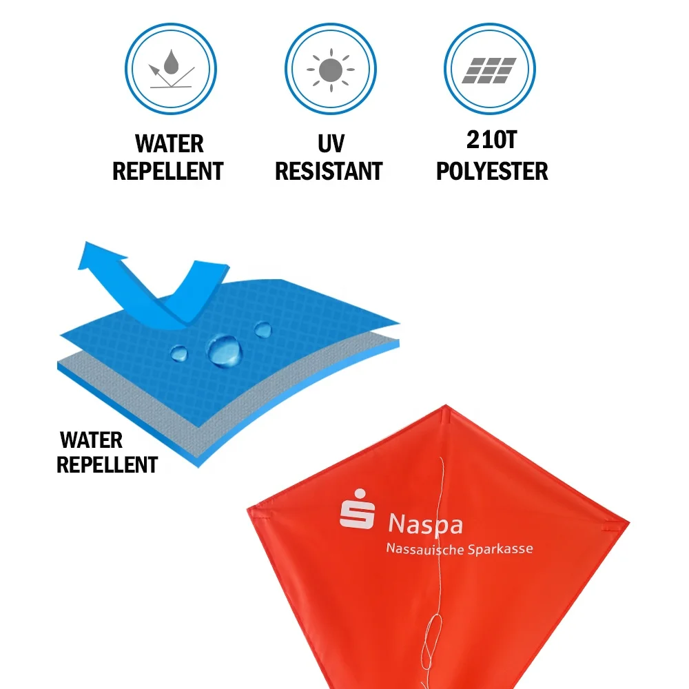 Hot sale Diamond kite with custom logo printed for promotion